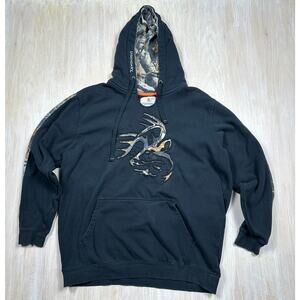 Legendary Whitetails Outfitter Black Pullover Hoodie Long Sleeve Sweatshirt XL